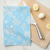 Snowy Scene Keukendoek Theedoek (Quarter Fold)