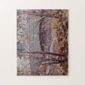 Snowy Scene Of Bridge beroemd gemaakt door Forest Legpuzzel (Verticaal)