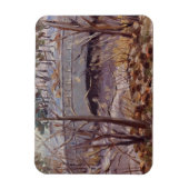 Snowy Scene Of Bridge beroemd gemaakt door Forest  Magneet (Verticaal)