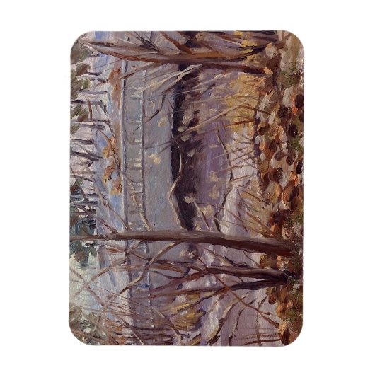 Snowy Scene Of Bridge beroemd gemaakt door Forest Magneet (Verticaal)