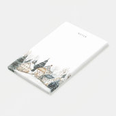 Snowy Schilderachtig Christmas Village Holiday Post-it® Notes (Schuin)