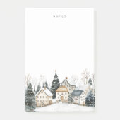 Snowy Schilderachtig Christmas Village Holiday Post-it® Notes (Voorkant)