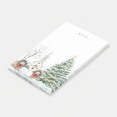 Snowy Schilderachtig Kerst Kapel Kerkvakantie Post-it® Notes (Schuin)