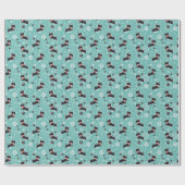 Snowy Scottie Hond Kerstpatroon Cadeaupapier (Vlak)