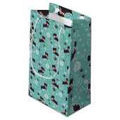 Snowy Scottie Hond Kerstpatroon Klein Cadeauzakje (Achterkant Gekanteld)