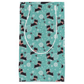 Snowy Scottie Hond Kerstpatroon Klein Cadeauzakje (Voorkant)