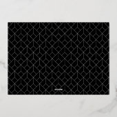 Snowy Script | 2 Fotovrede op aarde Folie Feestdagenkaart (Achterkant)