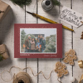 Snowy Season's Groet Familie Foto Kerstmis Kaart