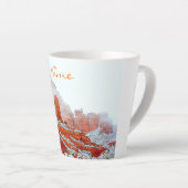 Snowy Sedona Red Rocks Thunder_Cove Latte Mok (Rechterhoek)