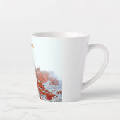 Snowy Sedona Red Rocks Thunder_Cove Latte Mok (Rechts)