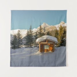 Snowy Serenity: Lake Louise en de Majestic Mount Wandkleed