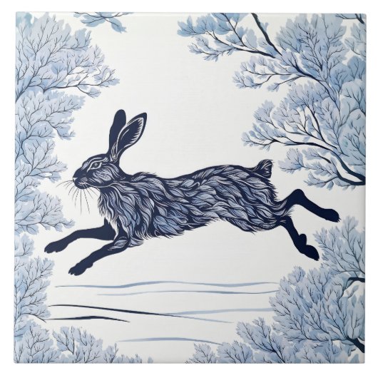 Snowy Serenity Uitgebreide versie. Tegeltje (Voorkant)