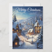 Snowy Serenity Village II: Kerst Kaart (Voorkant)