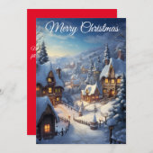 Snowy Serenity Village II: Kerst Kaart (Voorkant / Achterkant)