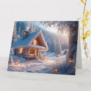 Snowy Serenity: warme wensen voor een stralend nie Kaart