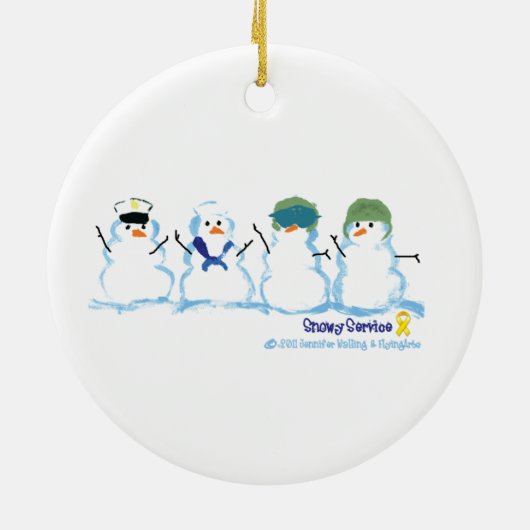 Snowy Service Ornament (Achterkant)