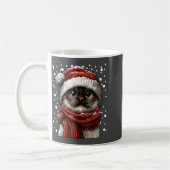 Snowy Siamese Cat With Snow Santa Hat Winter Chris Koffiemok (Links)