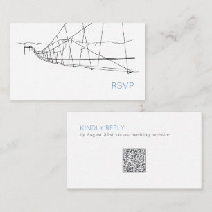 Snowy Ski Slopes Winter QR Wedding Website RSVP Informatiekaartje