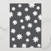 Snowy Skies Folie Holiday Kaart (Achterkant)