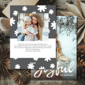 Snowy Skies Holiday Joy Feestdagenkaart