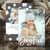 Snowy Skies Holiday Joy Feestdagenkaart