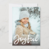 Snowy Skies Holiday Joy Feestdagenkaart (Voorkant)