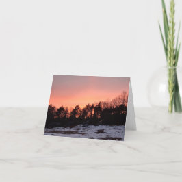 Snowy Slope Sunset Note Kaart