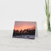 Snowy Slope Sunset Note Kaart (Voorkant)