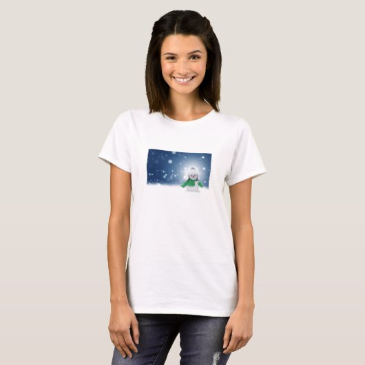 Snowy snewman t-shirt (Voorkant volledig)