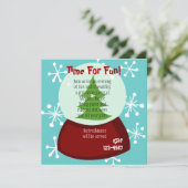 Snowy Snow-Wereldbol Kaart (Staand voorkant)