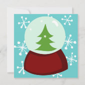 Snowy Snow-Wereldbol Kaart (Achterkant)