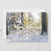Snowy Snowflake met prettige kerst op zondag Feestdagenkaart (Voorkant)