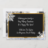 Snowy Snowflake met prettige kerst op zondag Feestdagenkaart (Achterkant)