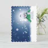 Snowy Snowman Feestdagenkaart (Staand voorkant)