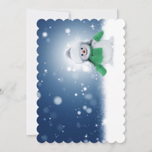 Snowy Snowman Feestdagenkaart (Voorkant)