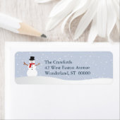 Snowy Snowman retouradres label (Insitu)