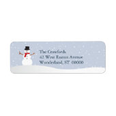 Snowy Snowman retouradres label (Voorkant)