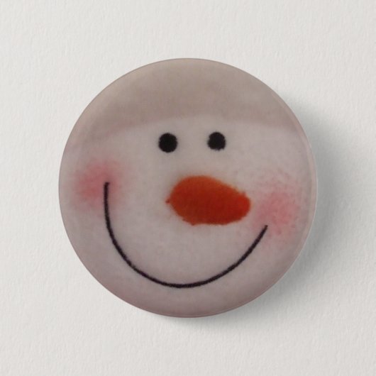 Snowy Snowman Ronde Button 5,7 Cm (Voorkant)