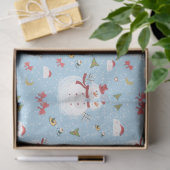 Snowy Snowmen kerstcadeaus Tissuepapier (Geschenk)