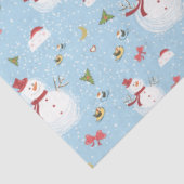 Snowy Snowmen kerstcadeaus Tissuepapier (Detail)