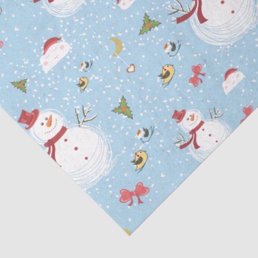 Snowy Snowmen kerstcadeaus Tissuepapier (Detail)