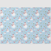 Snowy Snowmen kerstcadeaus Tissuepapier (Voorkant)