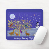 Snowy Snowy Night Mousepad Muismat (Met muis)