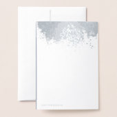 Snowy Splashes Kerst en Feestdagen Foto Folie Kaarten (Met envelop)