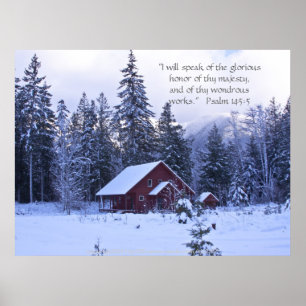 Snowy Splendor Print met Scriptversie