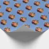 Snowy Squirrel Holding Candle Cadeaupapier (Hoek)