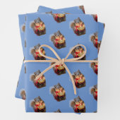 Snowy Squirrel Holding Candle Inpakpapier Vel (In situ)