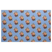Snowy Squirrel Holding Candle Stof (Fat Quarter)