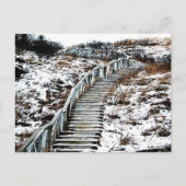 Snowy Staircase Postcard Briefkaart (Voorkant)