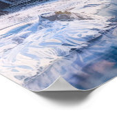 Snowy Stone Bridge, Serene Winter Landscape Poster (Hoek)